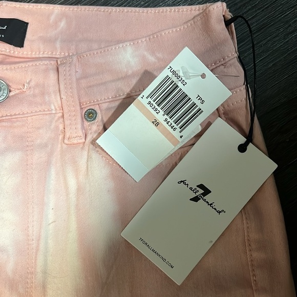 NWT 7 for all mankind tie dyed pink. Size 28. Stretchy! - Picture 5 of 7